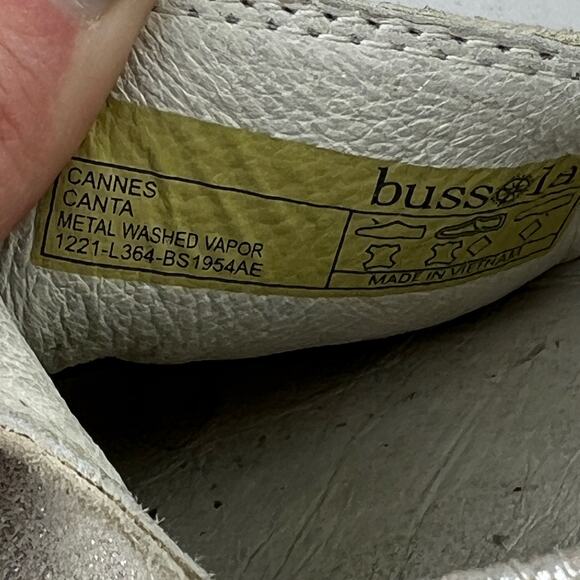 Bussola Metal Washed Vapor Cannes Canta Slip On Flats Size 7.5 EU 38 - Picture 16 of 16